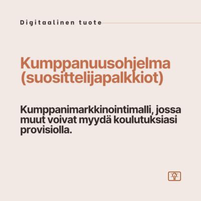 Kumppanuusohjelma (suosittelijapalkkiot)